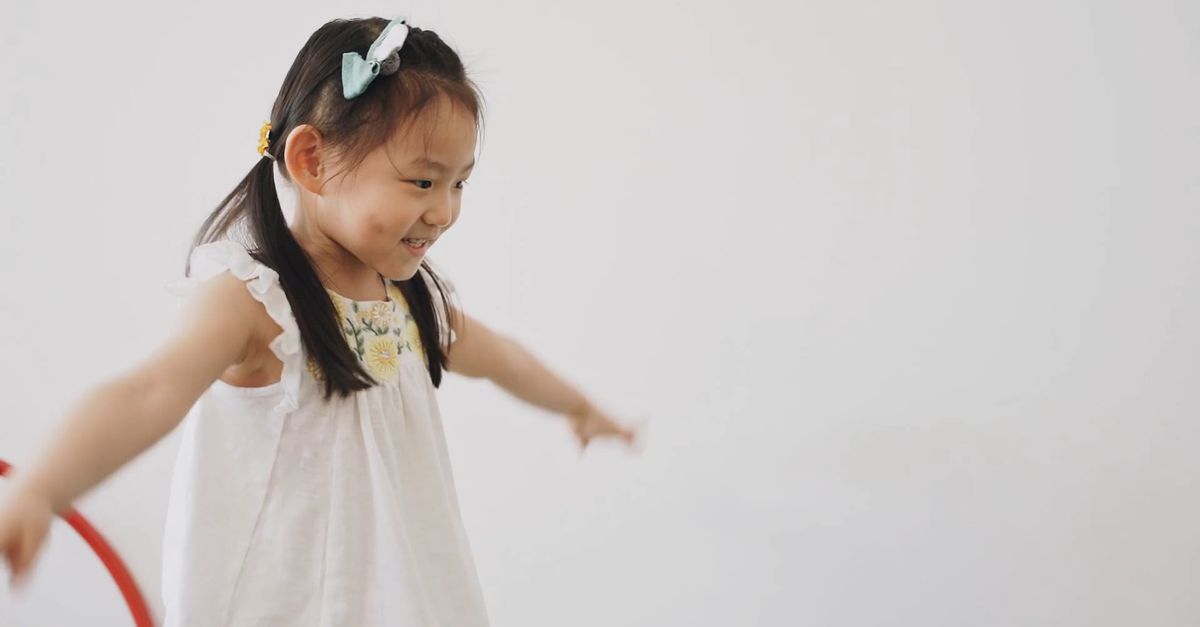 Arm Rotation Kids Pretty Girl Doing Arm Rotation Exercise Free Stock Video Footage ...