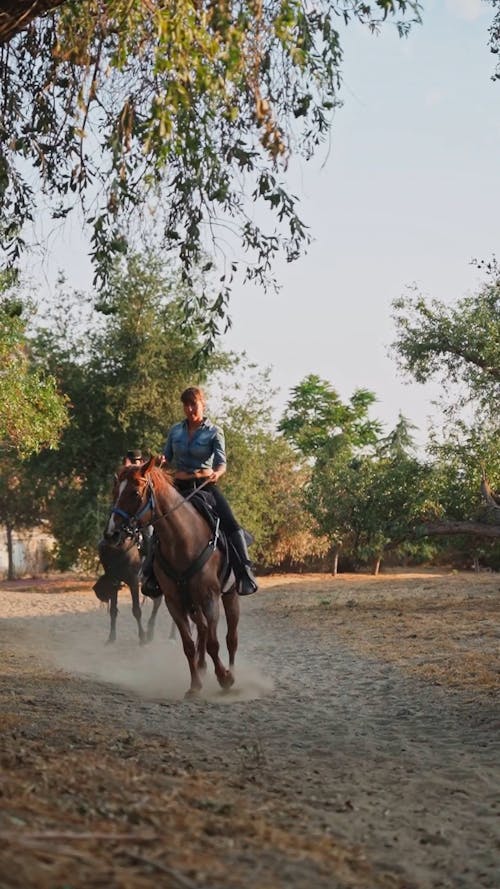 Woman Riding a Horse