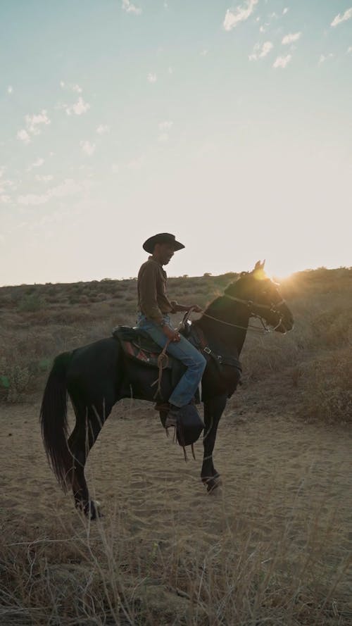 Man Riding a Horse