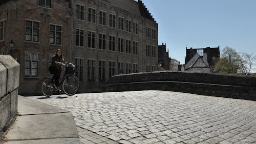 Woman Riding a Bicycle