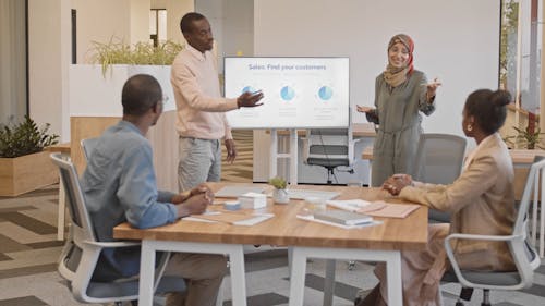 People Presenting in a Meeting