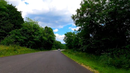 A Time-Lapse Video of Moving Car on the Road