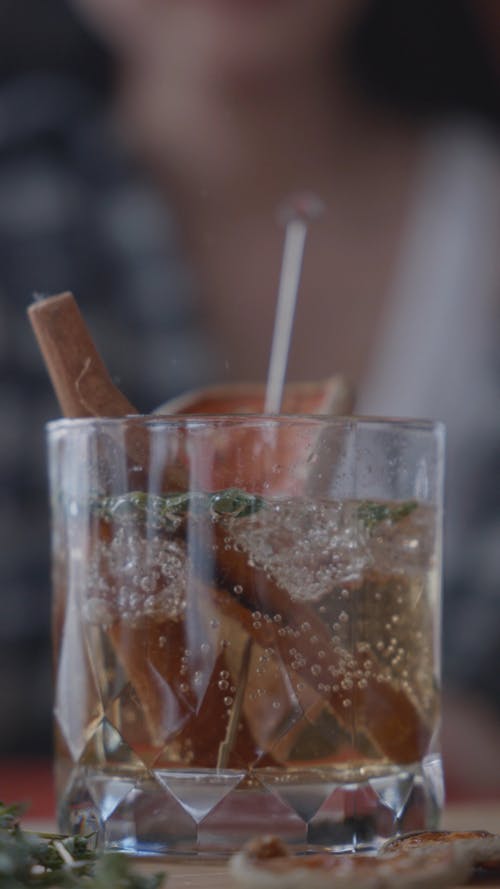 Sparkling Cocktail Drink In Close Up View