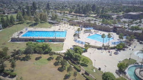 Drone Footage of Resort with Swimming Pools