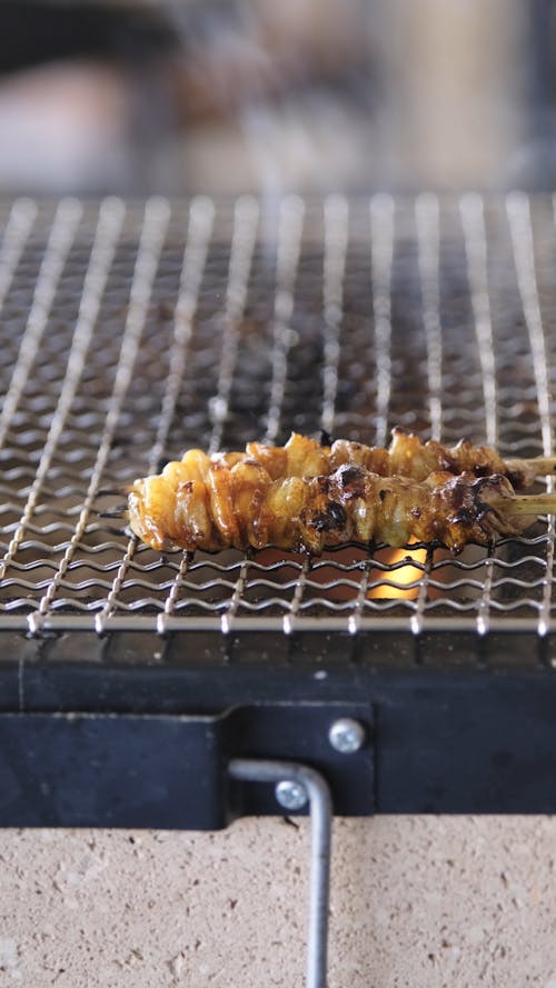 Close Up Video of Food on a Griller