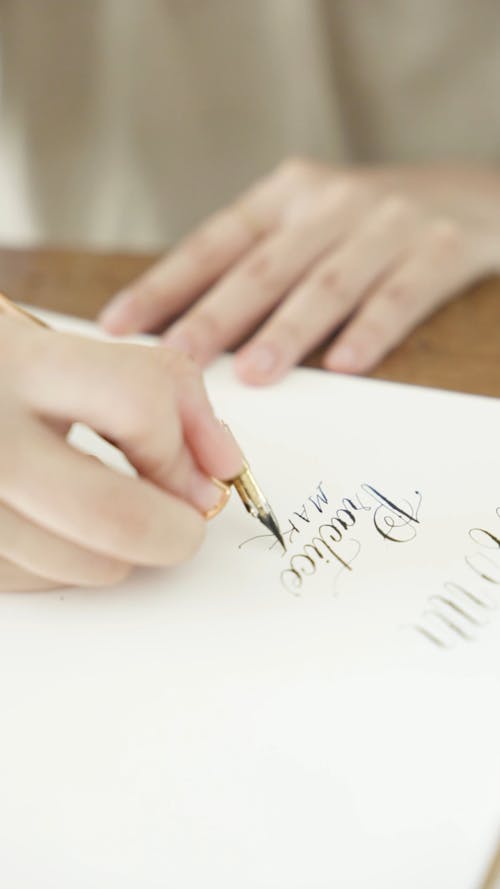 Person Doing Calligraphy