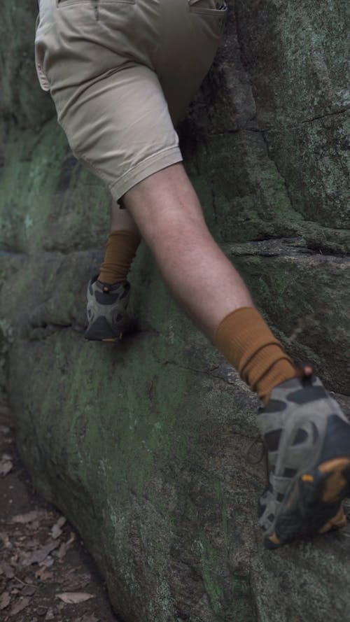 Person doing Rock Climb