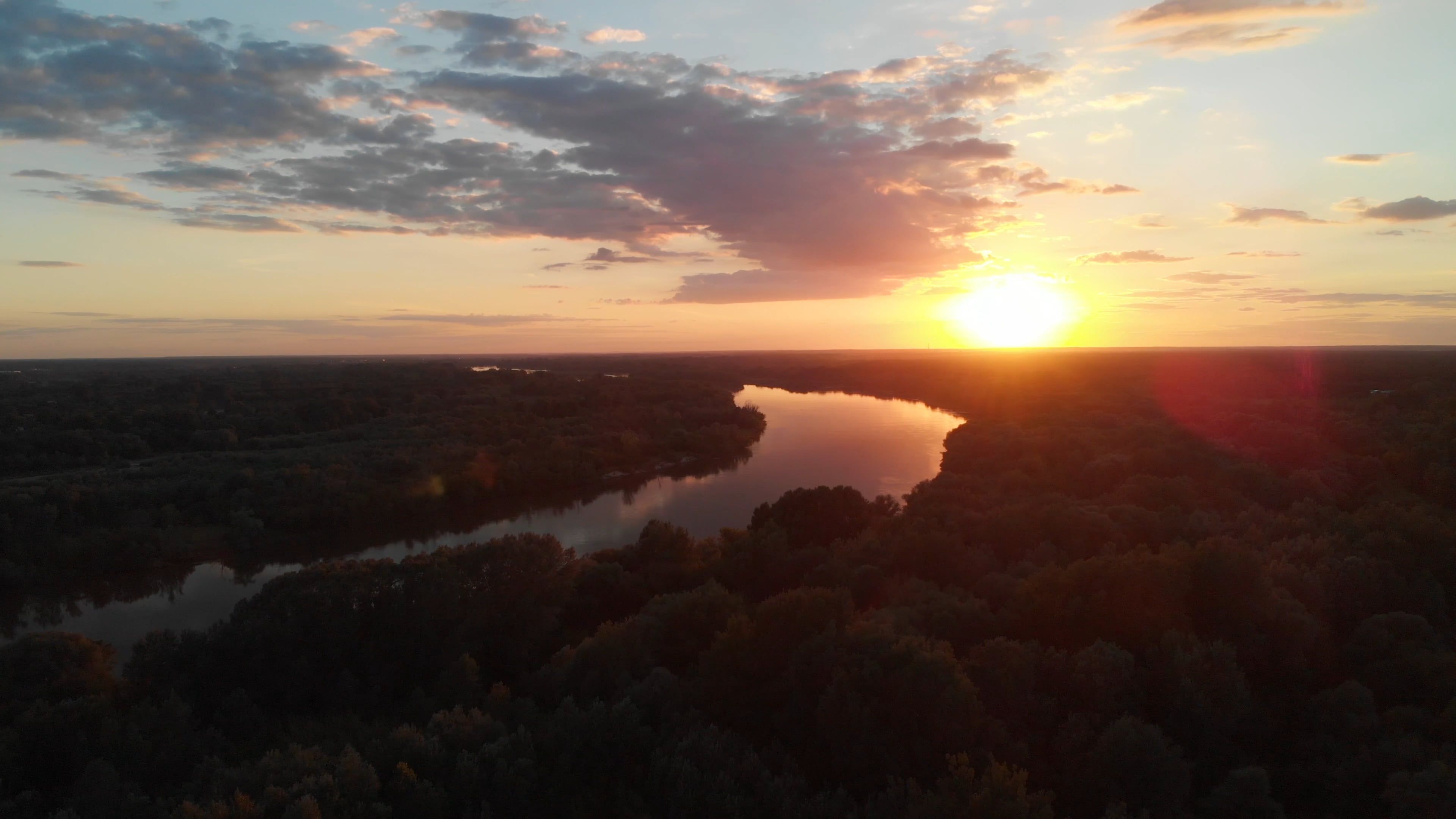Drone Footage of the Sunset Free Stock Video Footage, Royalty-Free 4K ...