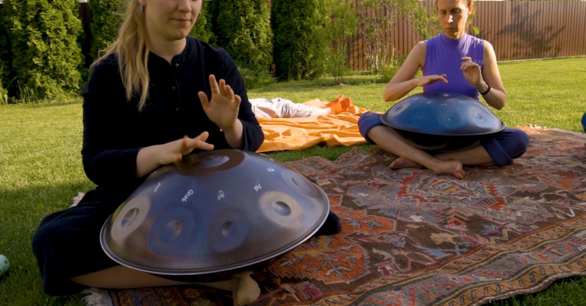 Handpan Performer Women Playing the Handpan Free Stock Video Footage, Royalty-Free 4K ...