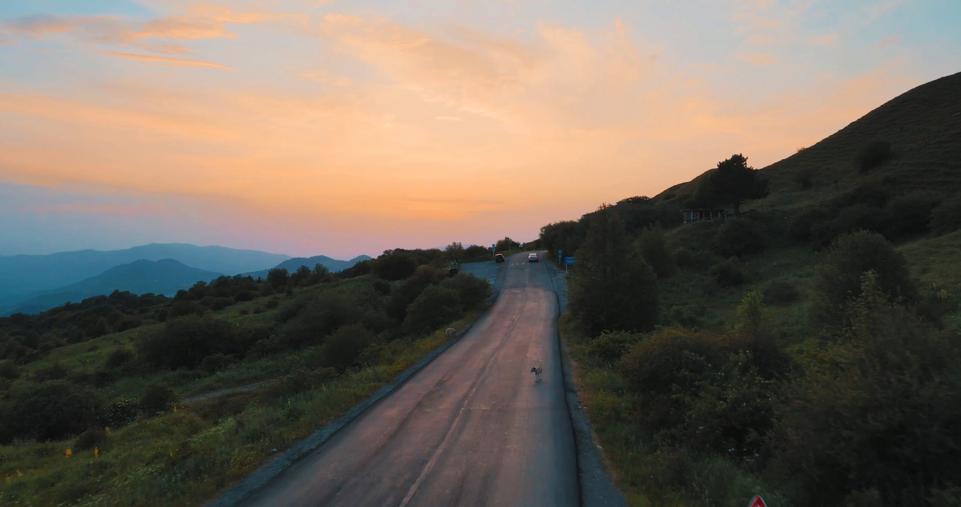 Aerial Shot of a Mountain Road Free Stock Video Footage, Royalty-Free ...