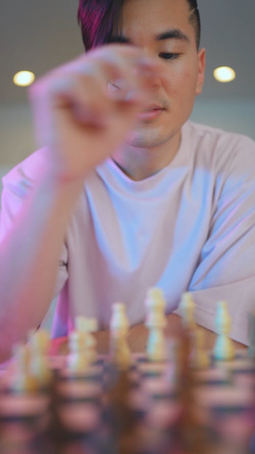 Man Playing Chess