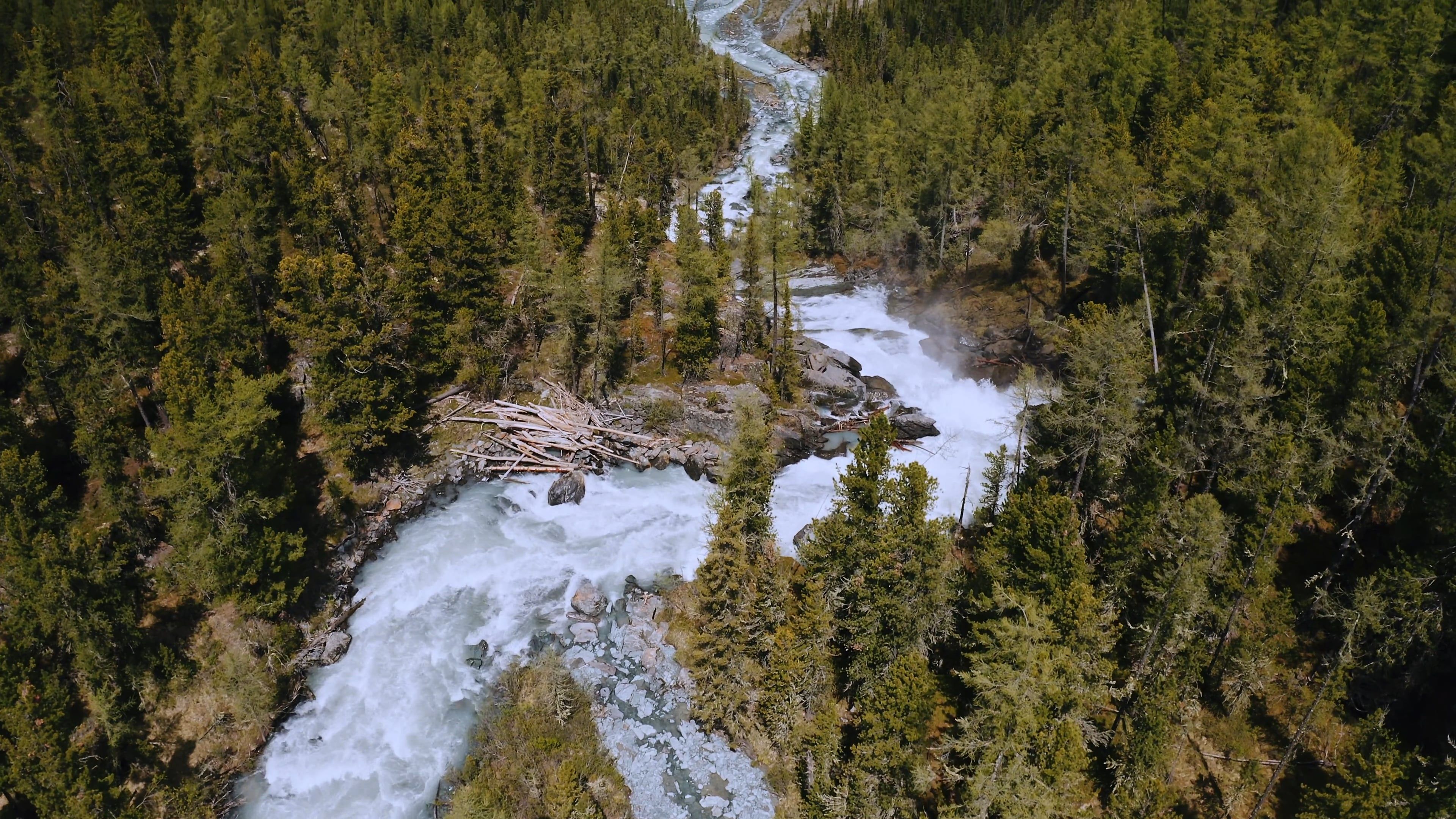 Drone Footage of a River and Mountains Free Stock Video Footage ...