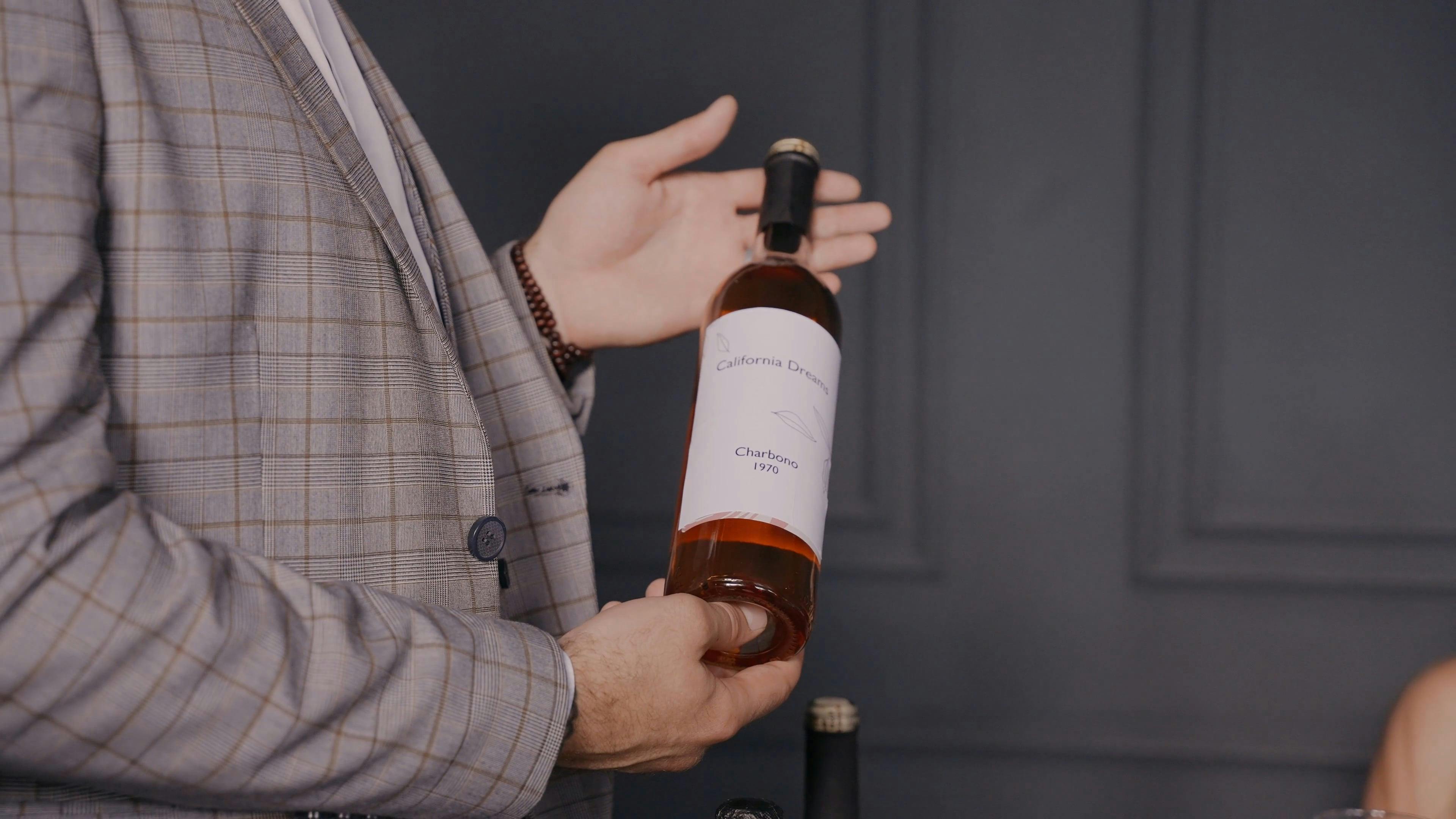 A Person Holding a Wine · Free Stock Video