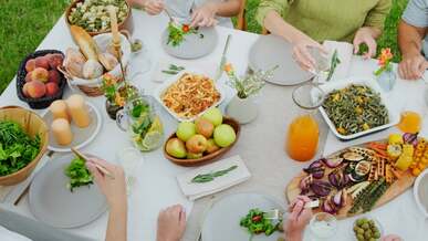 family eating together