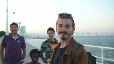 man looking at the camera