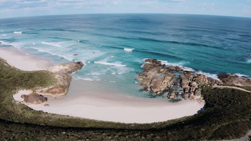 Drone Footage of a Beach on an Island