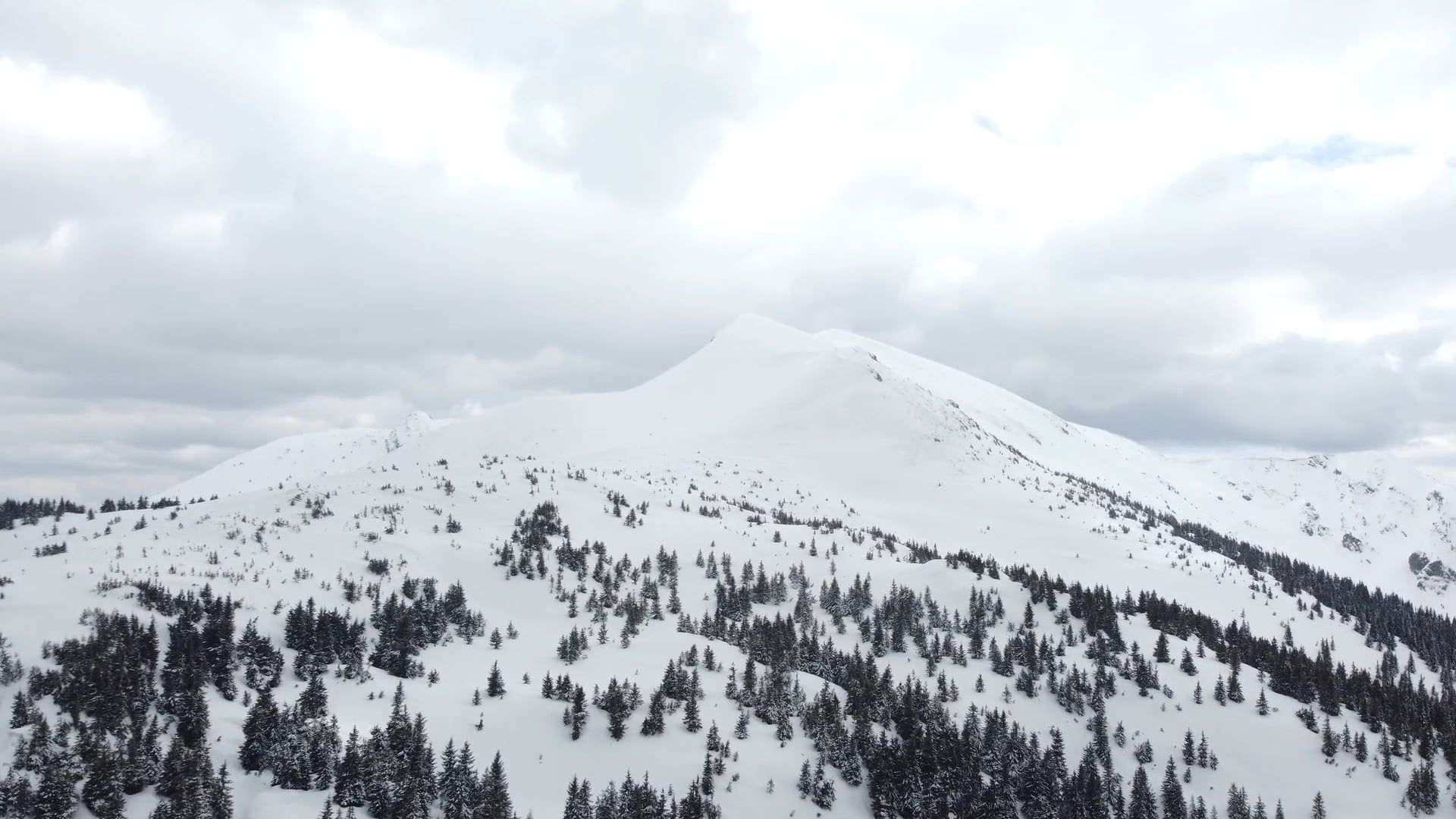 Drone Footage of a Snow Covered Mountain Free Stock Video Footage ...