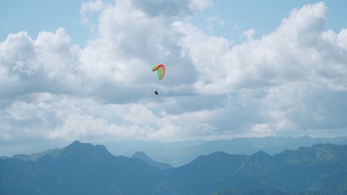 A Paraglide Flying in the Air