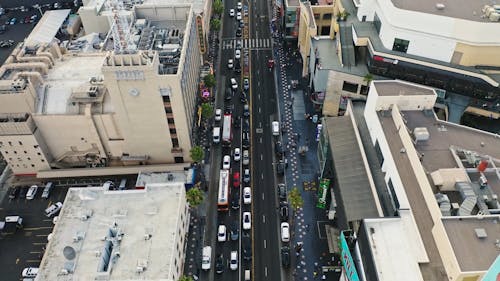 Drone Footage of Hollywood Boulevard