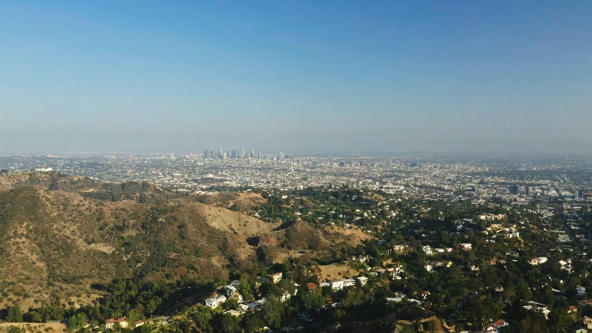 drone footage of los angeles