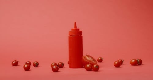 Tomatoes and a Ketchup Bottle