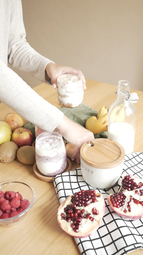 Smoothies on Glass Cups 