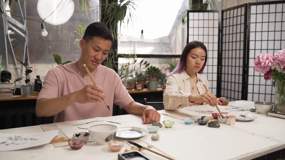 People Painting Together · Free Stock Video