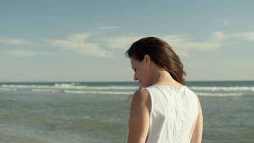 A Middle Aged Woman at the Beach