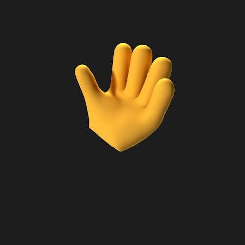 An Animation of a Yellow Hand Waving