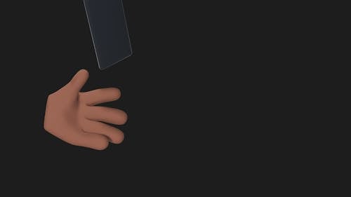Animation of a Hand Holding a Smartphone 