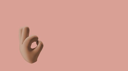 An Animation of a Hand Doing the OK Gesture
