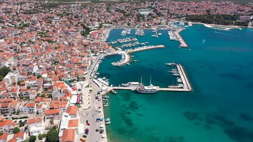 Drone Footage of a Marina in Croatia