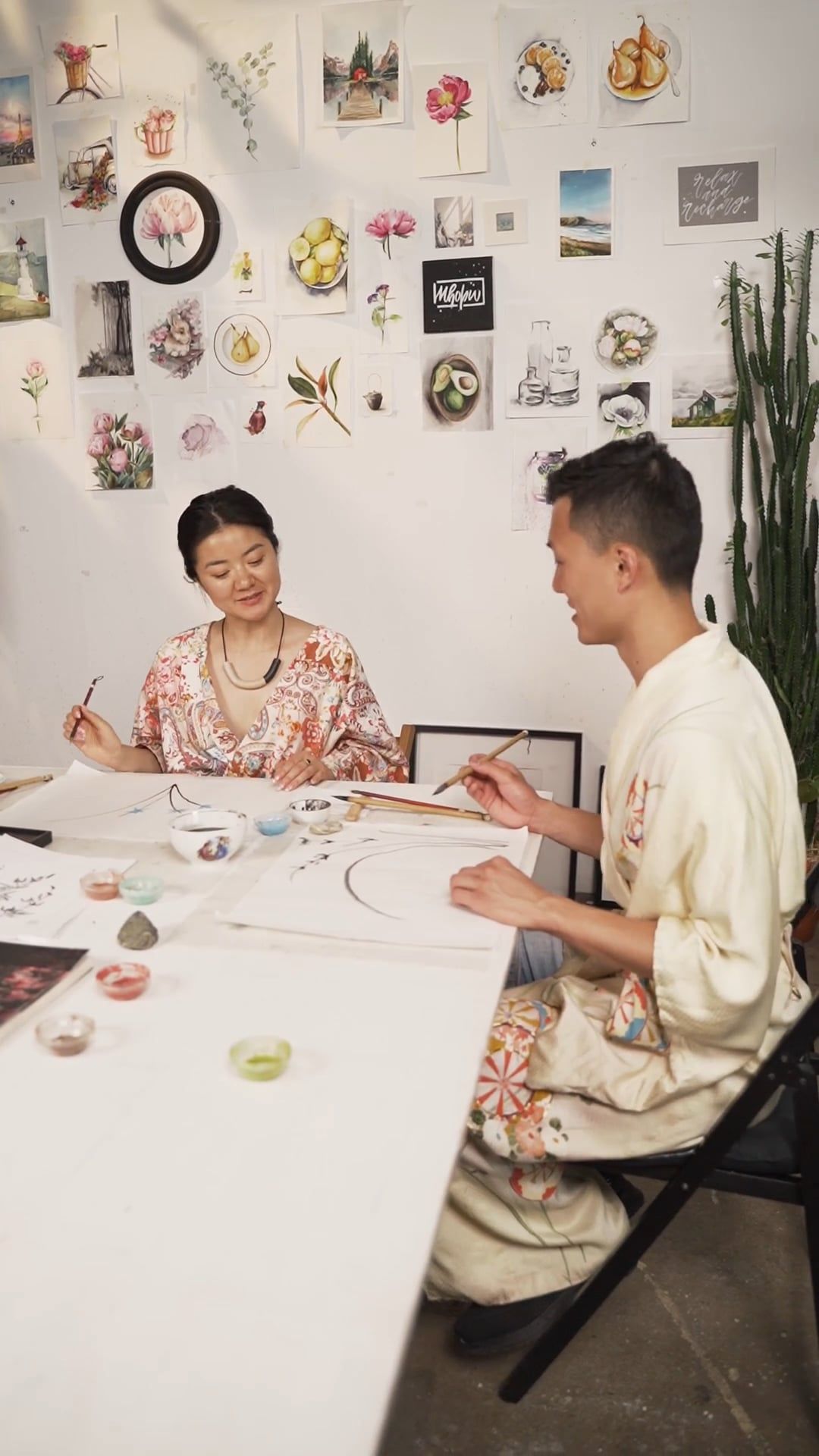 People doing Painting Together · Free Stock Video