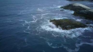 aerial view of a rocky coast