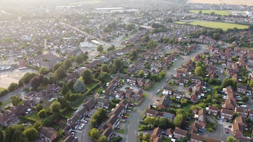 Drone Footage of a Residential Area