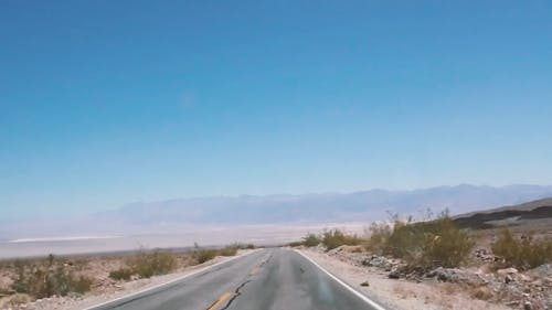 Car Point of View of a Country Road