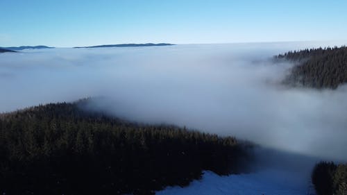 Drone Footage of a Sea of Clouds