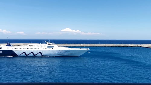 A Ship Cruising at Sea