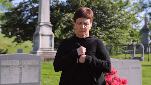 A Woman in a Cemetery