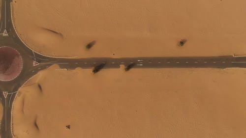 Roads in the Desert of Dubai