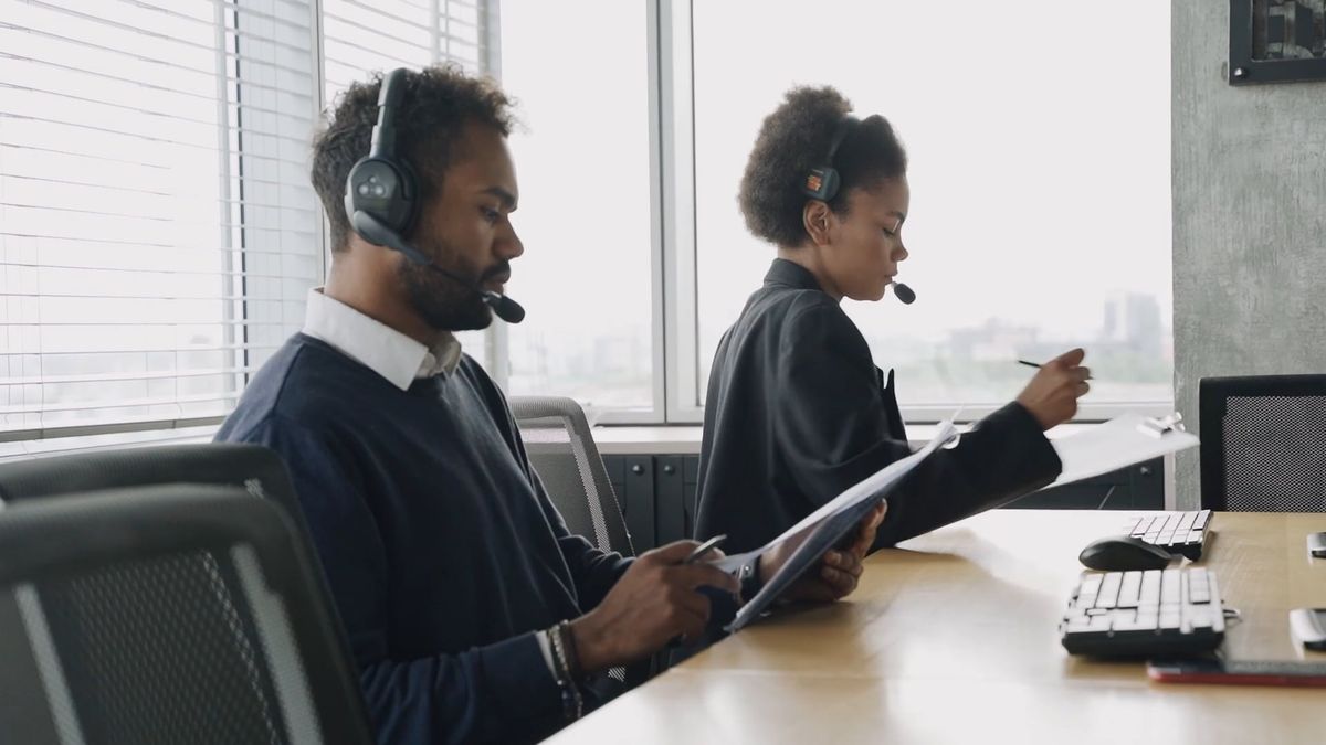 Footage of Call Center Agents at Work Free Stock Video Footage, Royalty ...