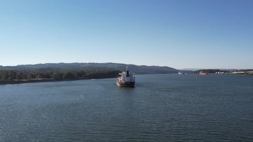 Aerial Footage of a Ship