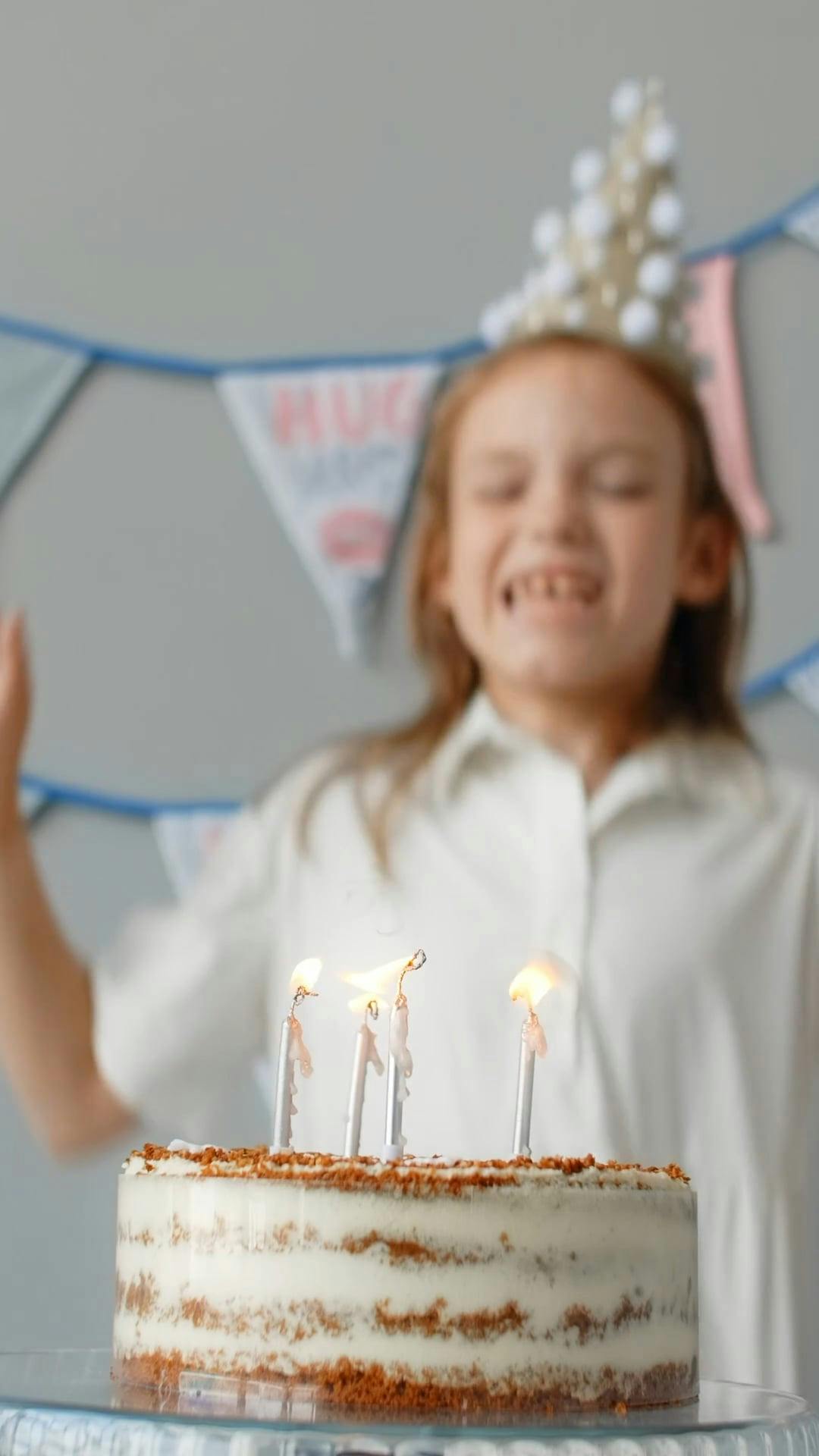 A Birthday Cake with Candles Free Stock Video Footage, RoyaltyFree 4K