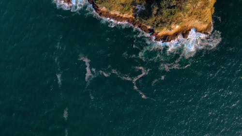 Drone Footage of a Cliff by the Sea