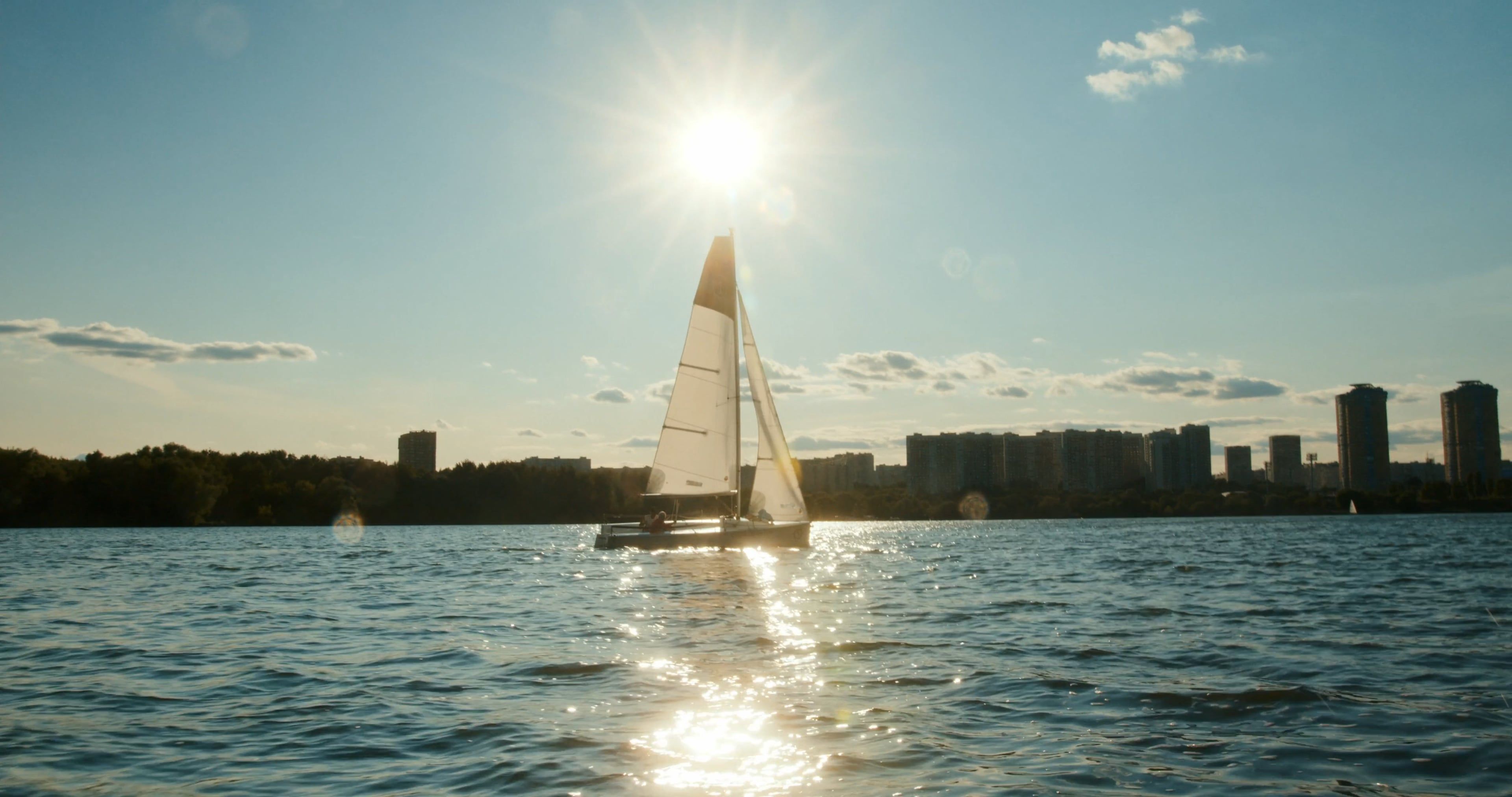 A Boat Sailing on the Sea Free Stock Video Footage, Royalty-Free 4K ...