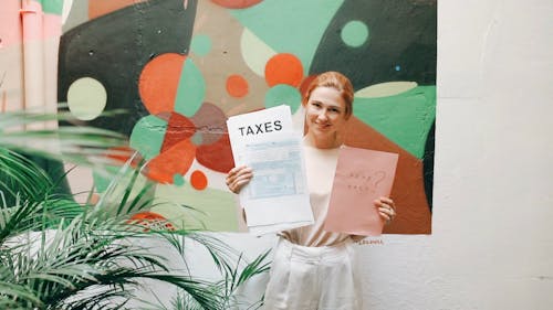 A Woman Filing Her Tax Return