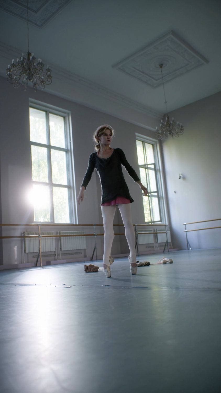 A Ballerina Practicing inside a Ballet Studio Free Stock Video Footage ...