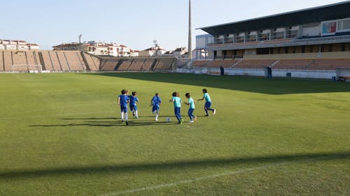 Athletes Playing Soccer