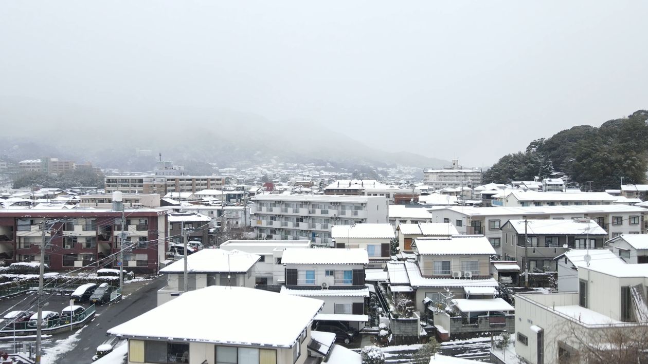 Drone Footage of a Snowy Neighborhood Free Stock Video Footage, Royalty ...