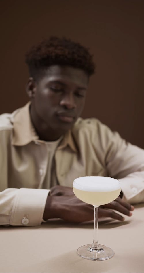 A Man Drinking Cocktail